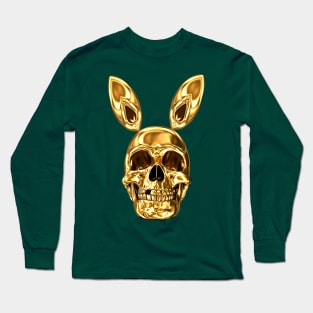 Golden Magic SKULL Rabbit | Missing Tooth Acid Bunny Skull Psychedelic POPART & Design by Tyler Tilley (tiger picasso) Long Sleeve T-Shirt